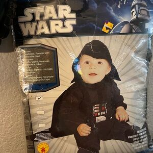 Star Wars Black Baby Outfit with Cape